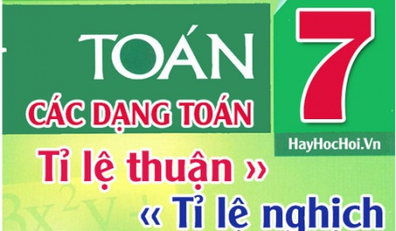 Các dạng toán về đại lượng tỉ lệ thuận, tỉ lệ nghịch và bài tập - Toán lớp 7